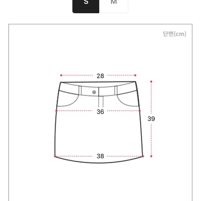 (새상품)포켓 카고스커트. 힙딥 커버