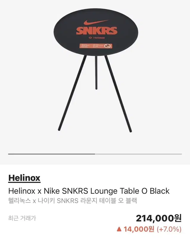 [OS] 헬리녹스 x 나이키 SNKRS 라운지 테이블 블랙