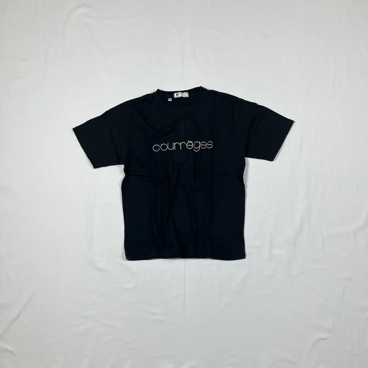 90s 꾸레주 courreges 스펠아웃 로고 반팔티