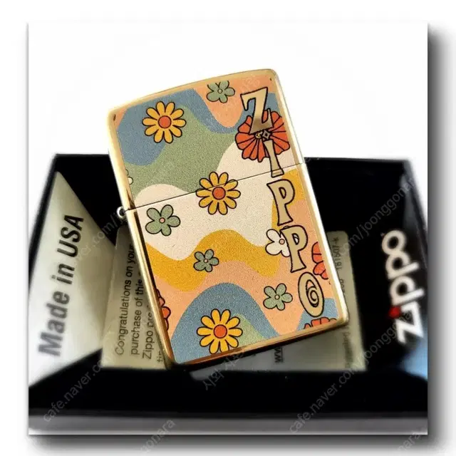 48503 ZIPPO FLOWER POWER 정품 미개봉 새 지포라이터