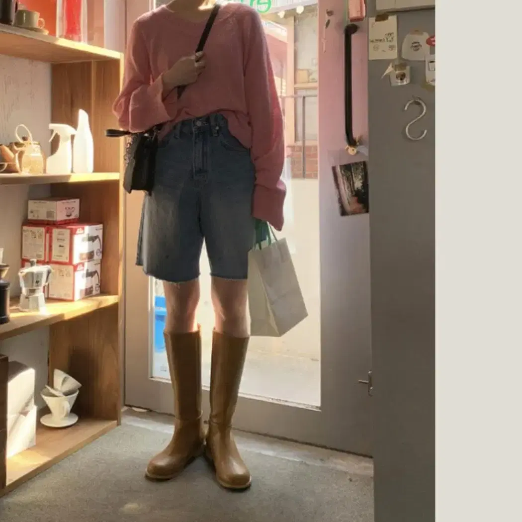 데일리마켓 카멜 롱부츠 corsica long boots 데일리부츠