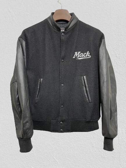 Canadian Sportswear Wool+Leather Varsity Jacket Black M 100-105