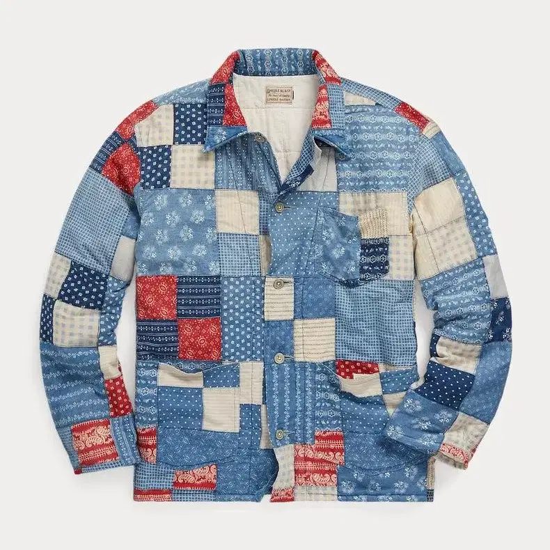 할인!!!RRL Limited-Edition Patchwork Shirt