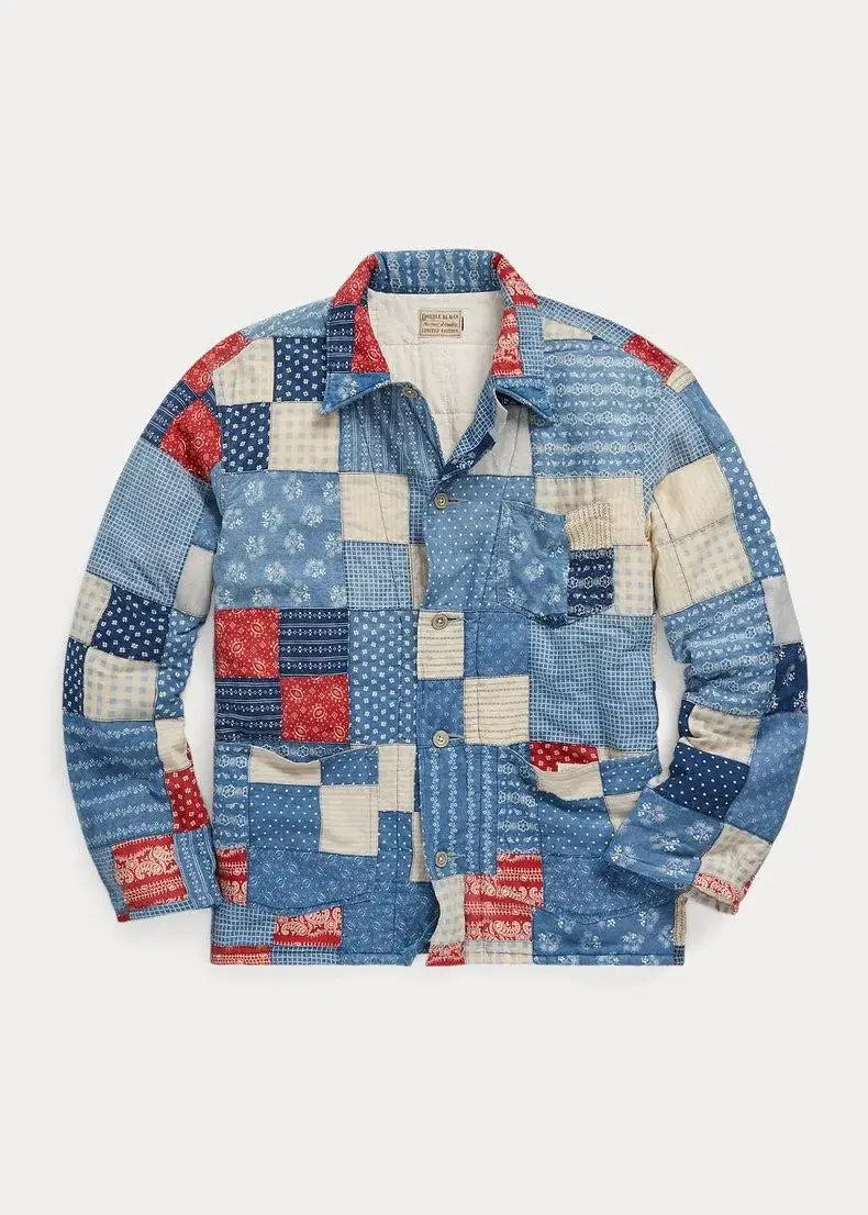 할인!!!RRL Limited-Edition Patchwork Shirt