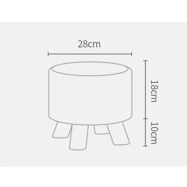 원형 패브릭 보조 의자 화장대 스툴 풋스툴 현관 낮은 미니 발받침