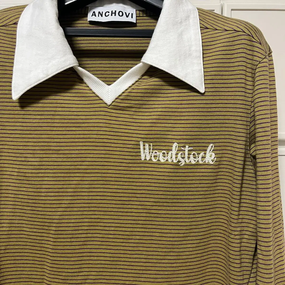 앤초비 ANCHOVI Woodstock Stripe Jersey Top