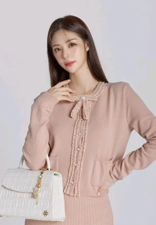 그레이스유 Jenny Knit Cardigan (Pink)