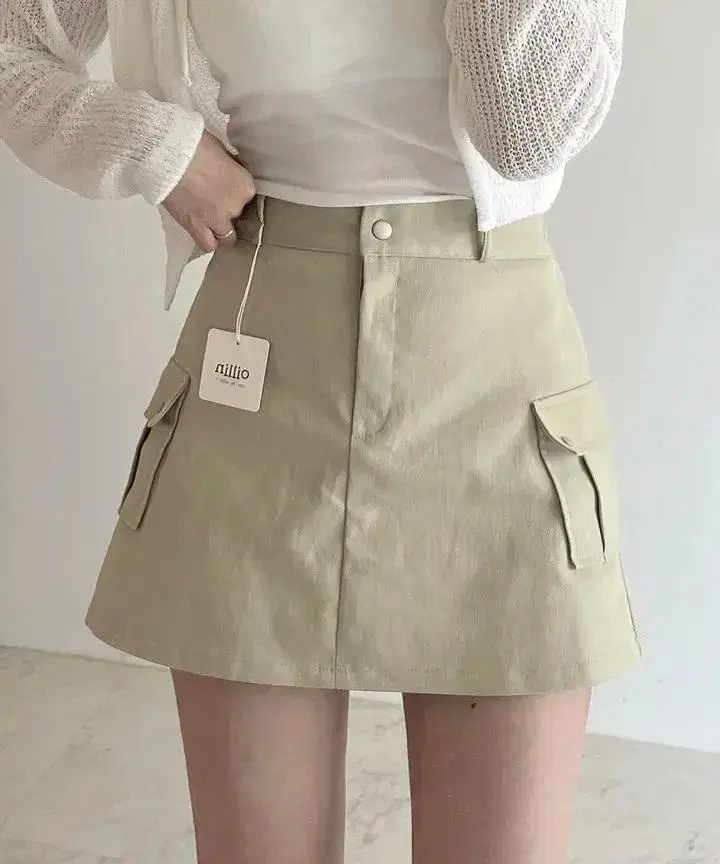 Pastel cargo skirt