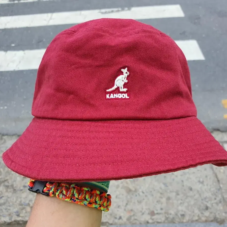 강골 버킷 벙거지 라지 와인 빈티지 중고 Kangol