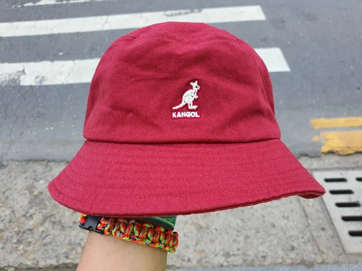 강골 버킷 벙거지 라지 와인 빈티지 중고 Kangol