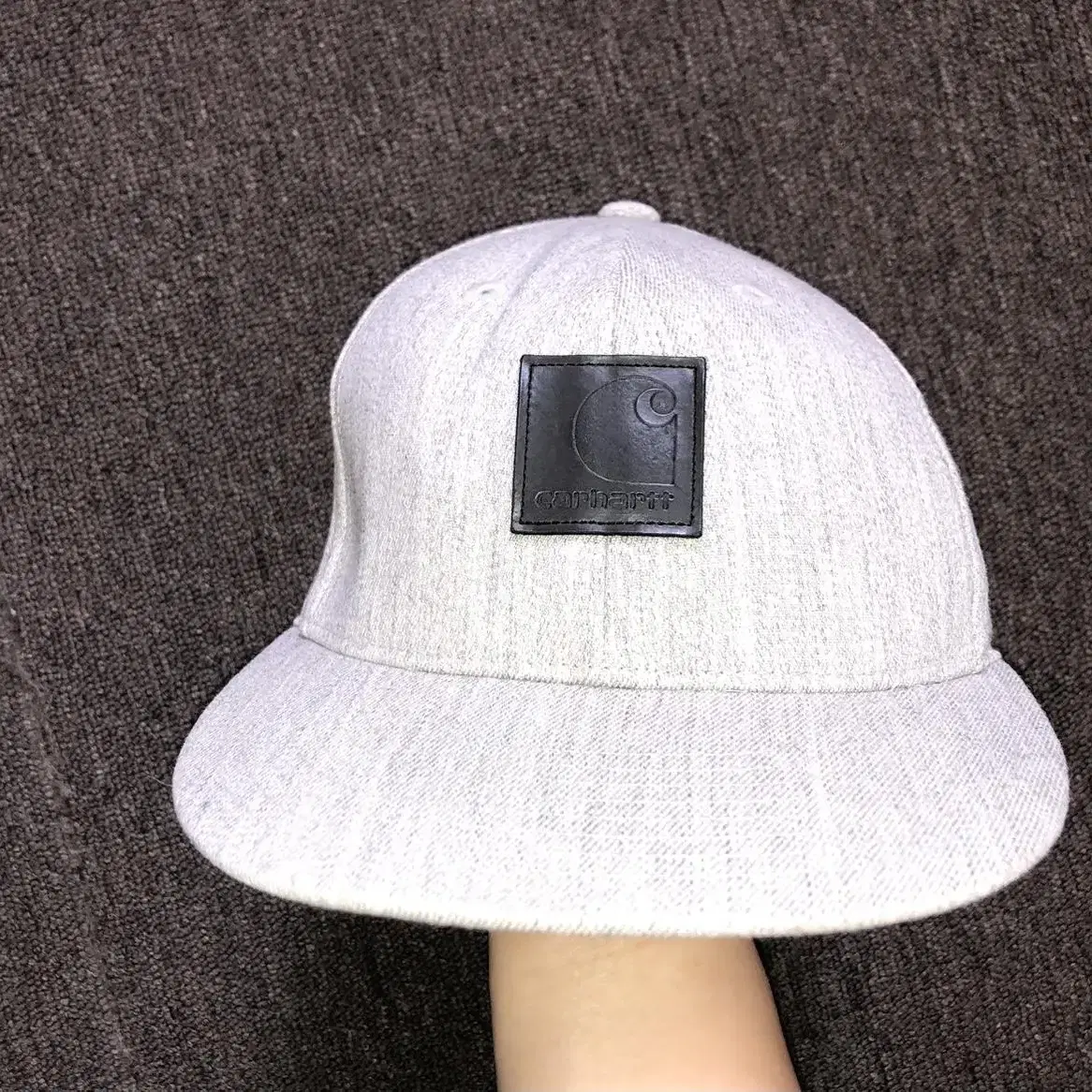 Vintage Carhartt light gray logo cap