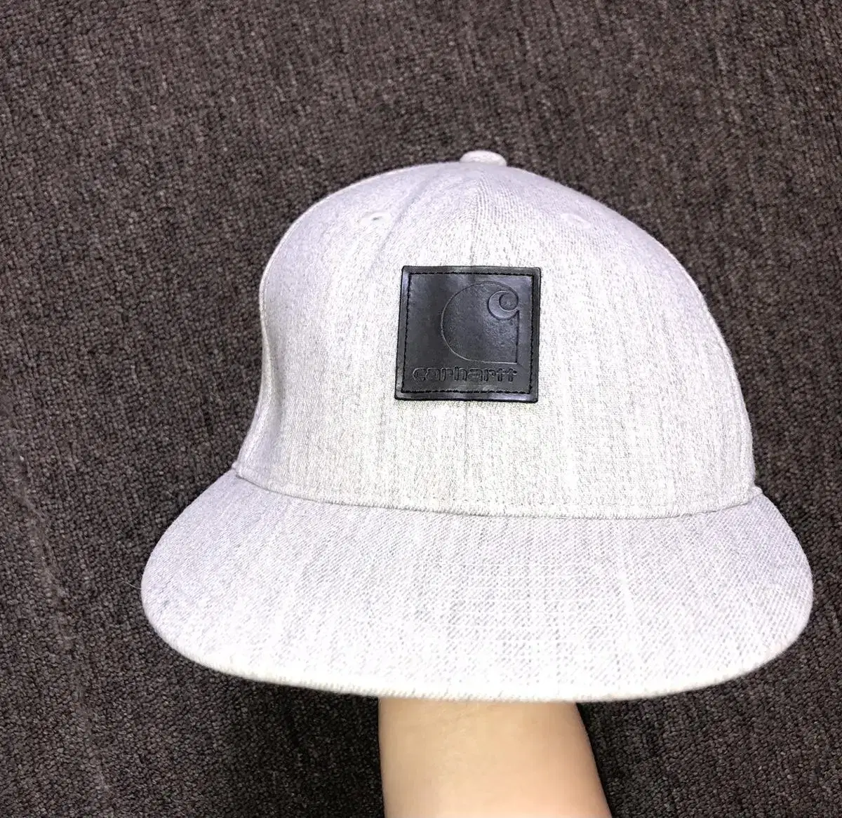 Vintage Carhartt light gray logo cap