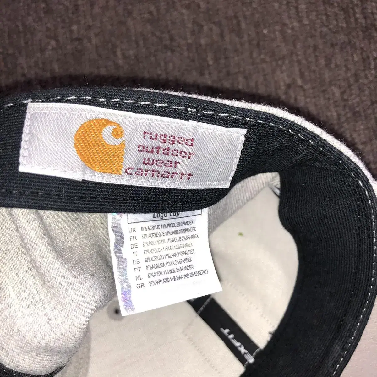 Vintage Carhartt light gray logo cap