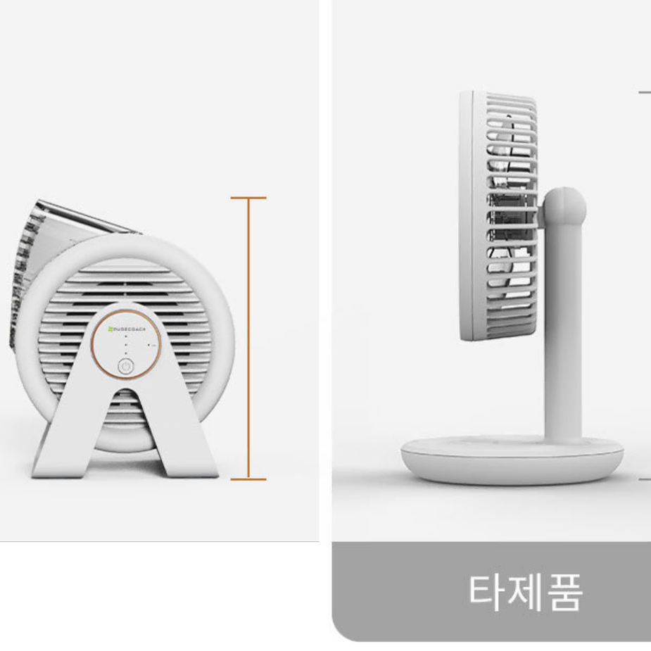 초소형 휴대용 탁상용 선풍기 서큘레이터 USB 충전식 원터치 공기순환