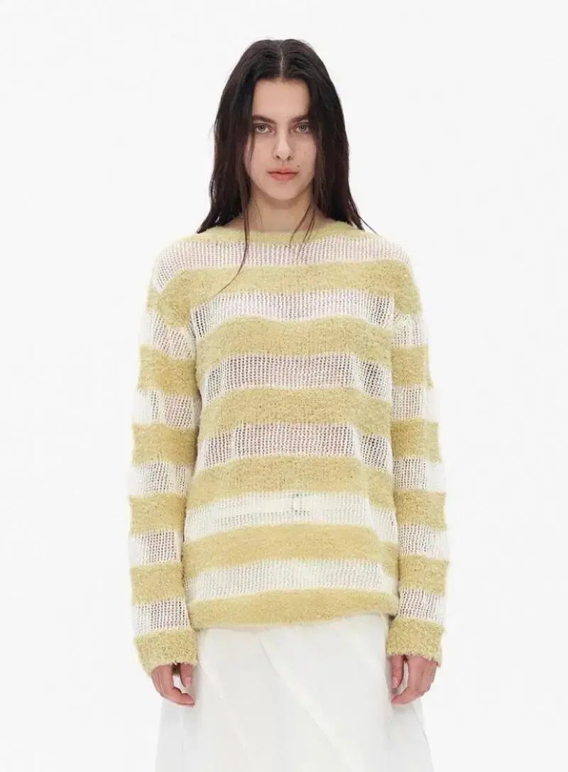 The Open Product Stripe Fluffy Knit