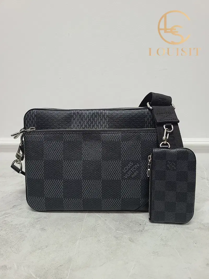 Louis Vuitton Damier Graphite Trio Crossbody Messenger Bag