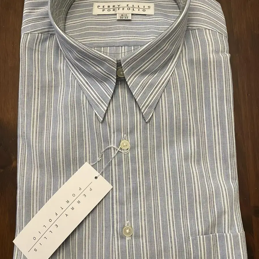 Perry Ellis  스트라이프셔츠 새상품 목16 1/2인치