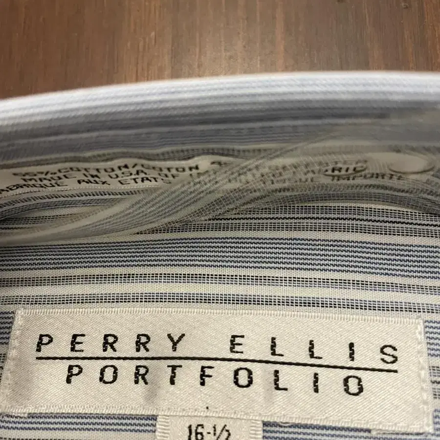 Perry Ellis  스트라이프셔츠 새상품 목16 1/2인치