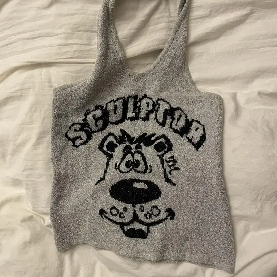 스컬프터 홀터넥 Teddy Halter Knit Top Heather