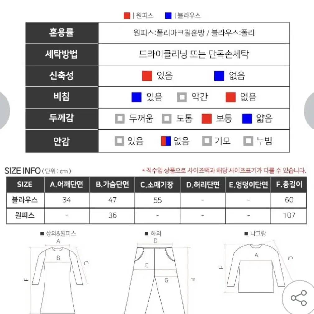 미착용 새상품 퍼브블라우스 세트