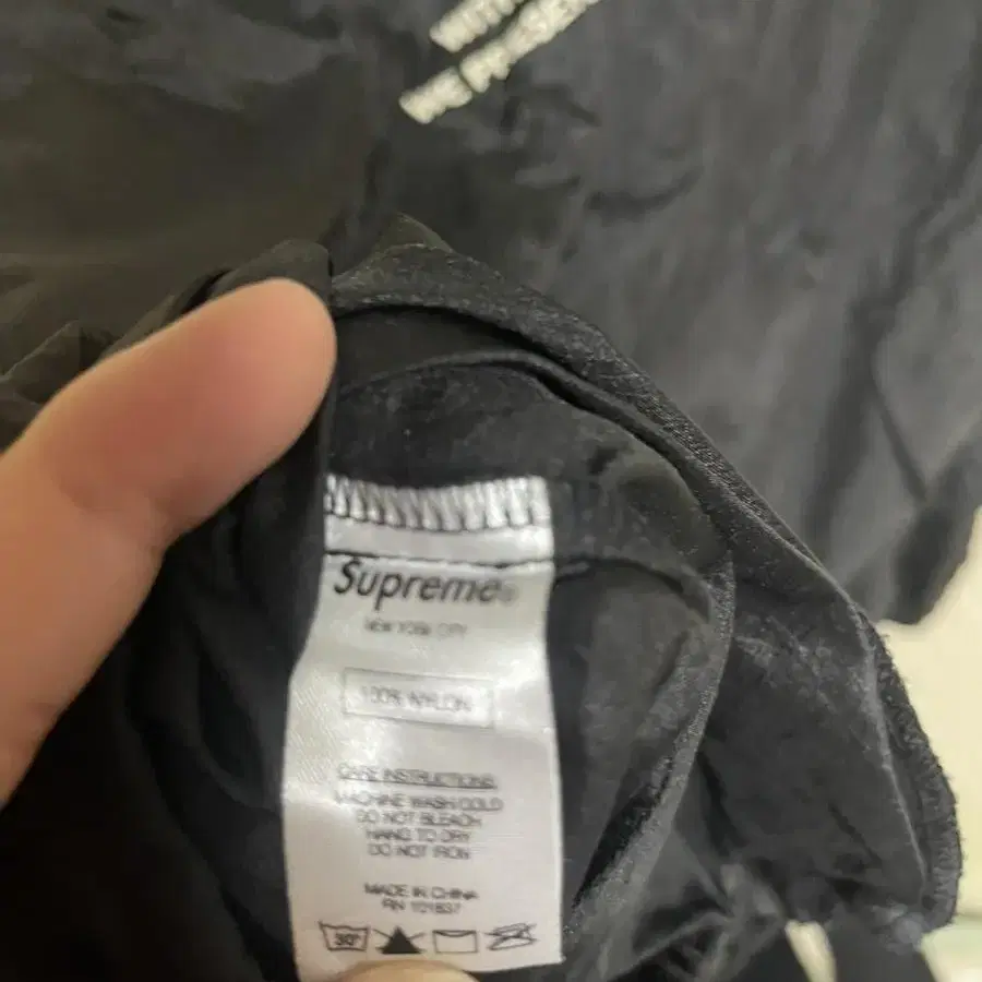 [XL]16ss 슈프림 나일론 패커블 판초 블랙