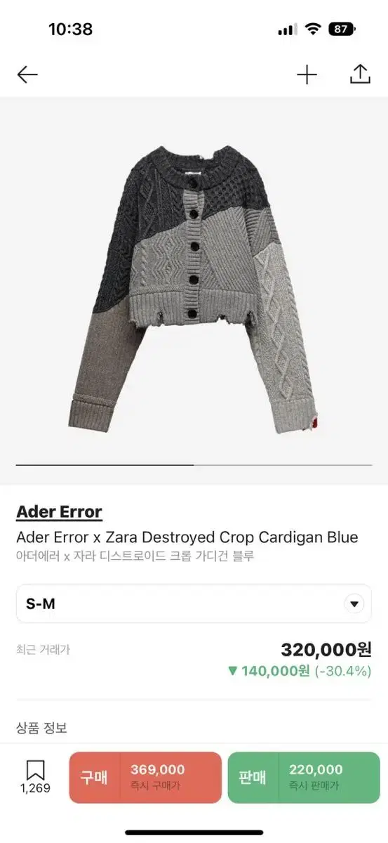 Zara Arthur Errors Cardigan S-M