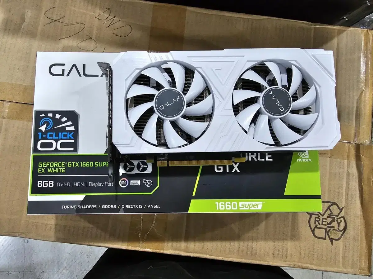 21년1월~4월제조 gtx1660슈퍼  화이트 ! 갤럭시코리아