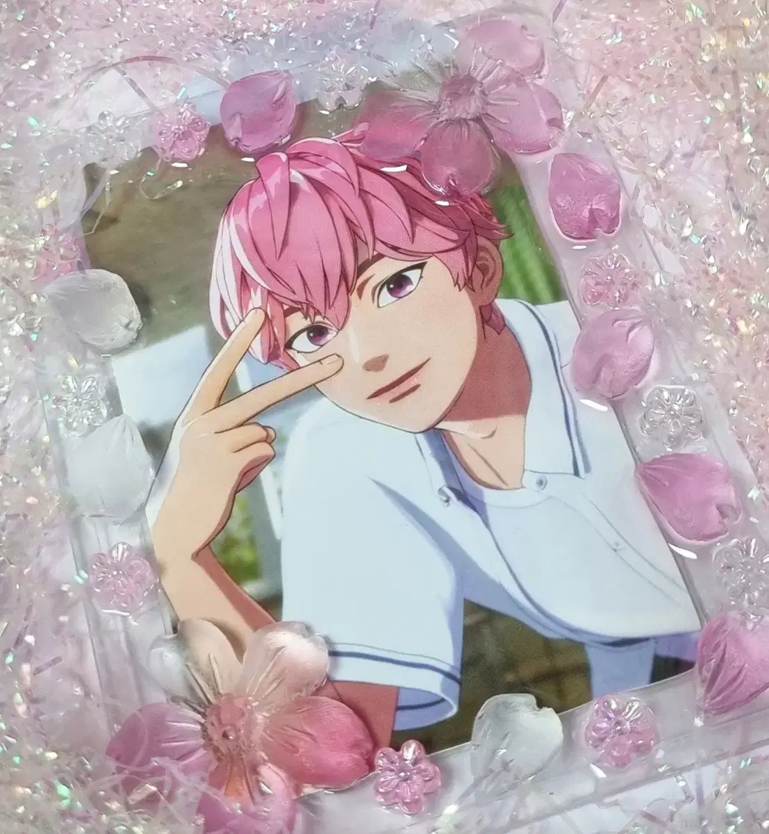 Resin Topkoo Cherry Blossom Petals Transparent Bom plave slam dunkpokka toploader polaroid