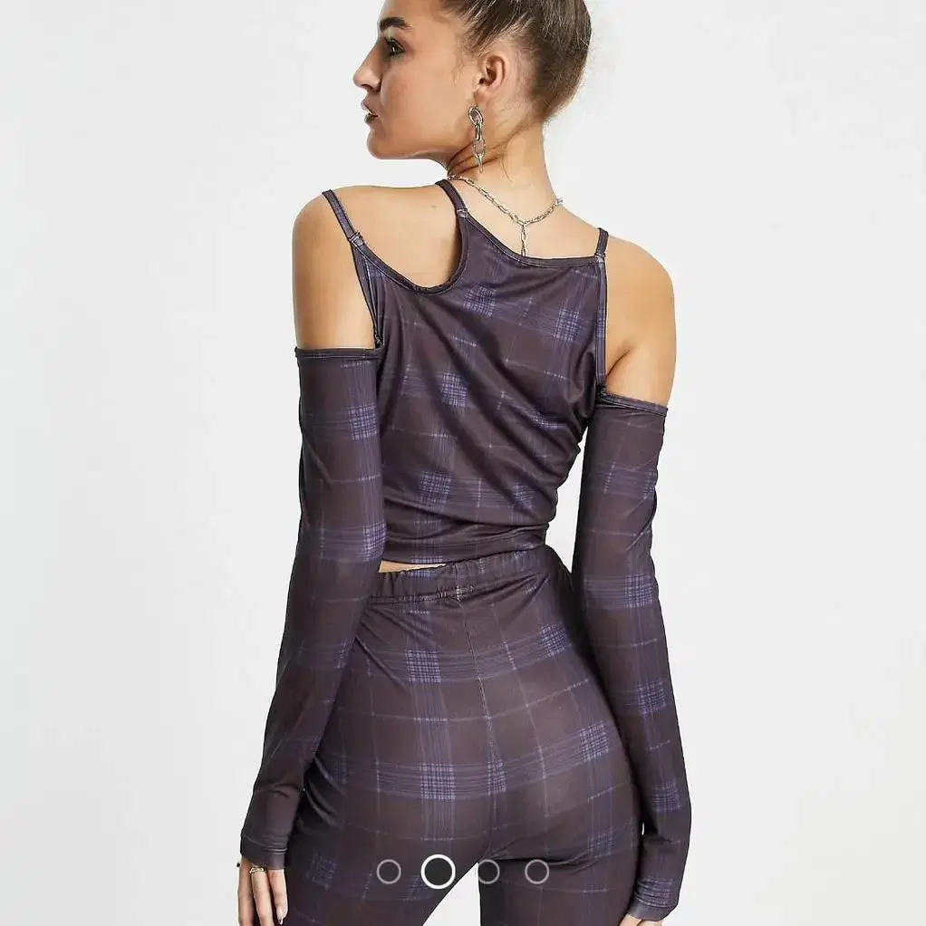 ASOS COLLUSION cut out check crop top