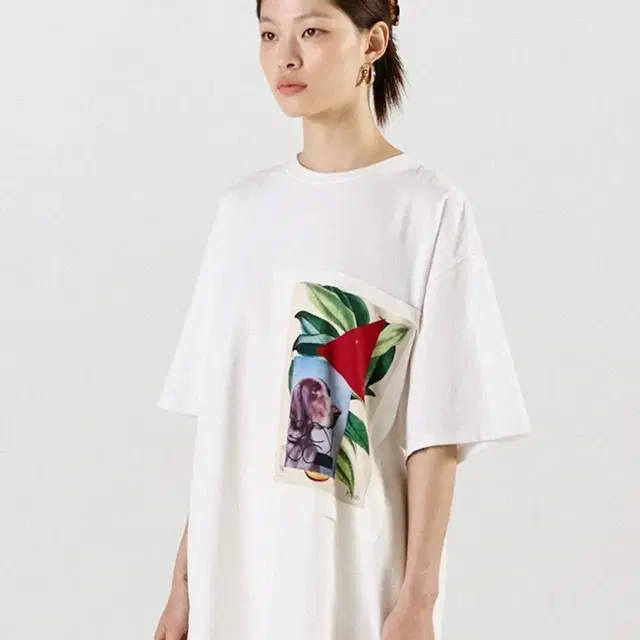 Kijun LEAF COLLAGE T-SHIRT 기준 반팔티