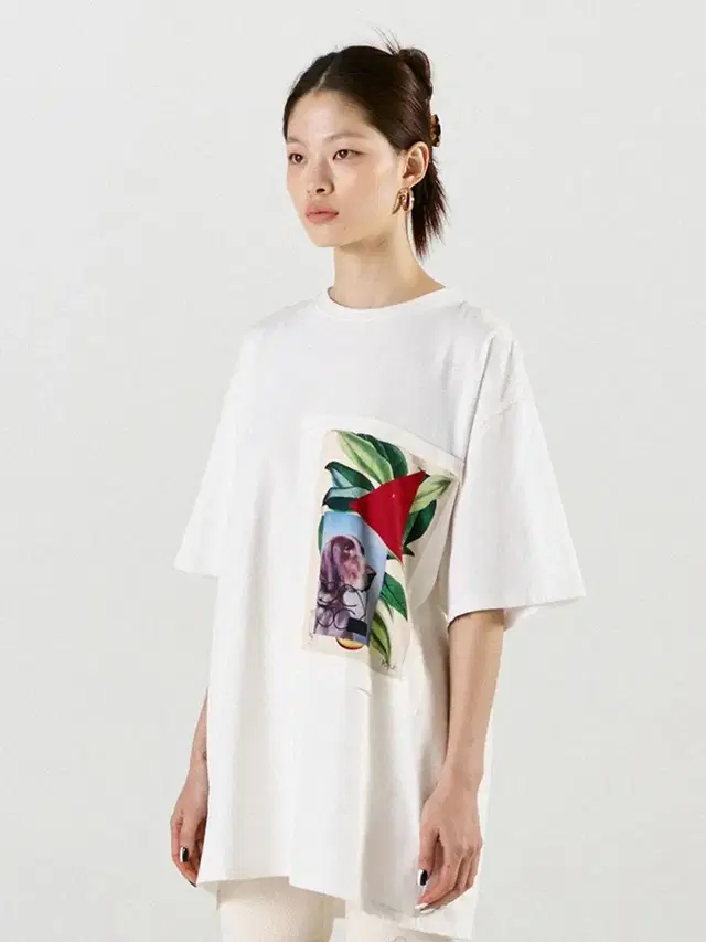 Kijun LEAF COLLAGE T-SHIRT 기준 반팔티