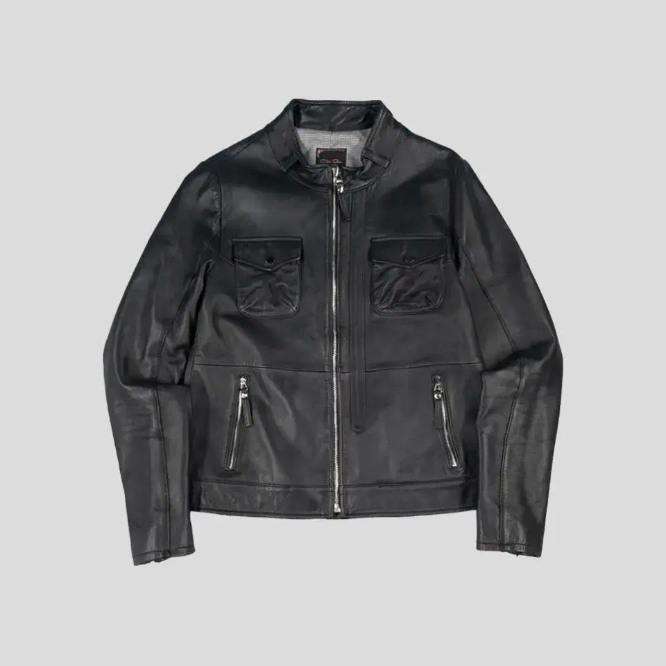 CITY GEE City Gee Black Four Pockets Sheepskin Lambskin Rider Jacket Leather Jacket Autumn