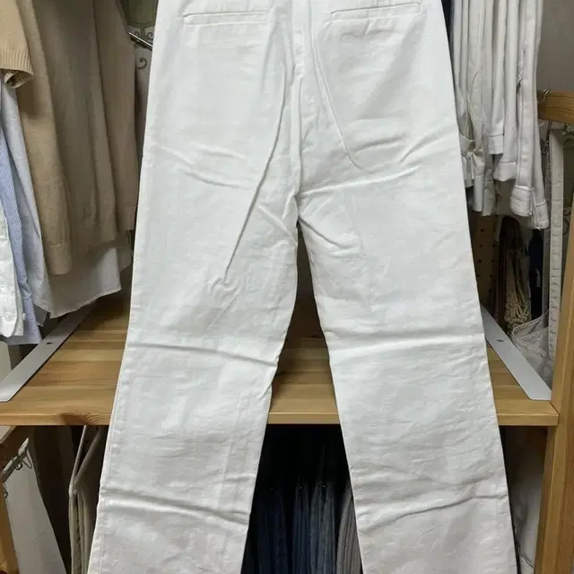 린넨 세미 부츠컷 팬츠 (white, indigo)