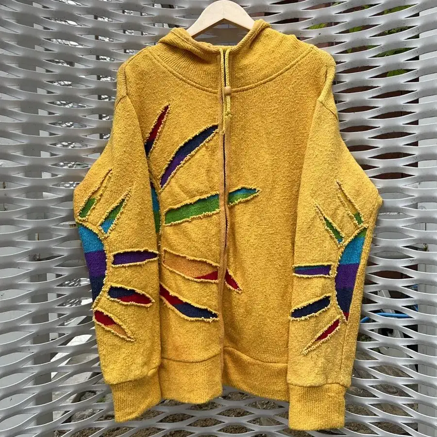 vintage ethnic sun zip up hoodie