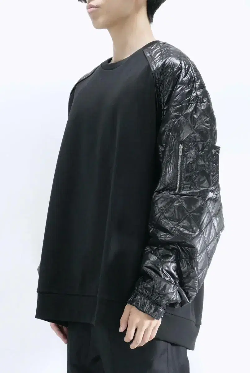 Junge Black Quilted Sweatshirt