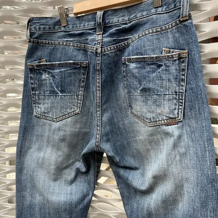 vintage detail denim pants