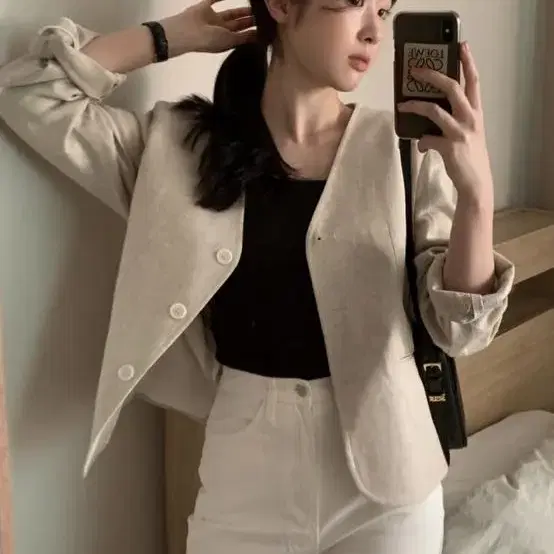 모아빈-Marche V-linen jacket(베이지)