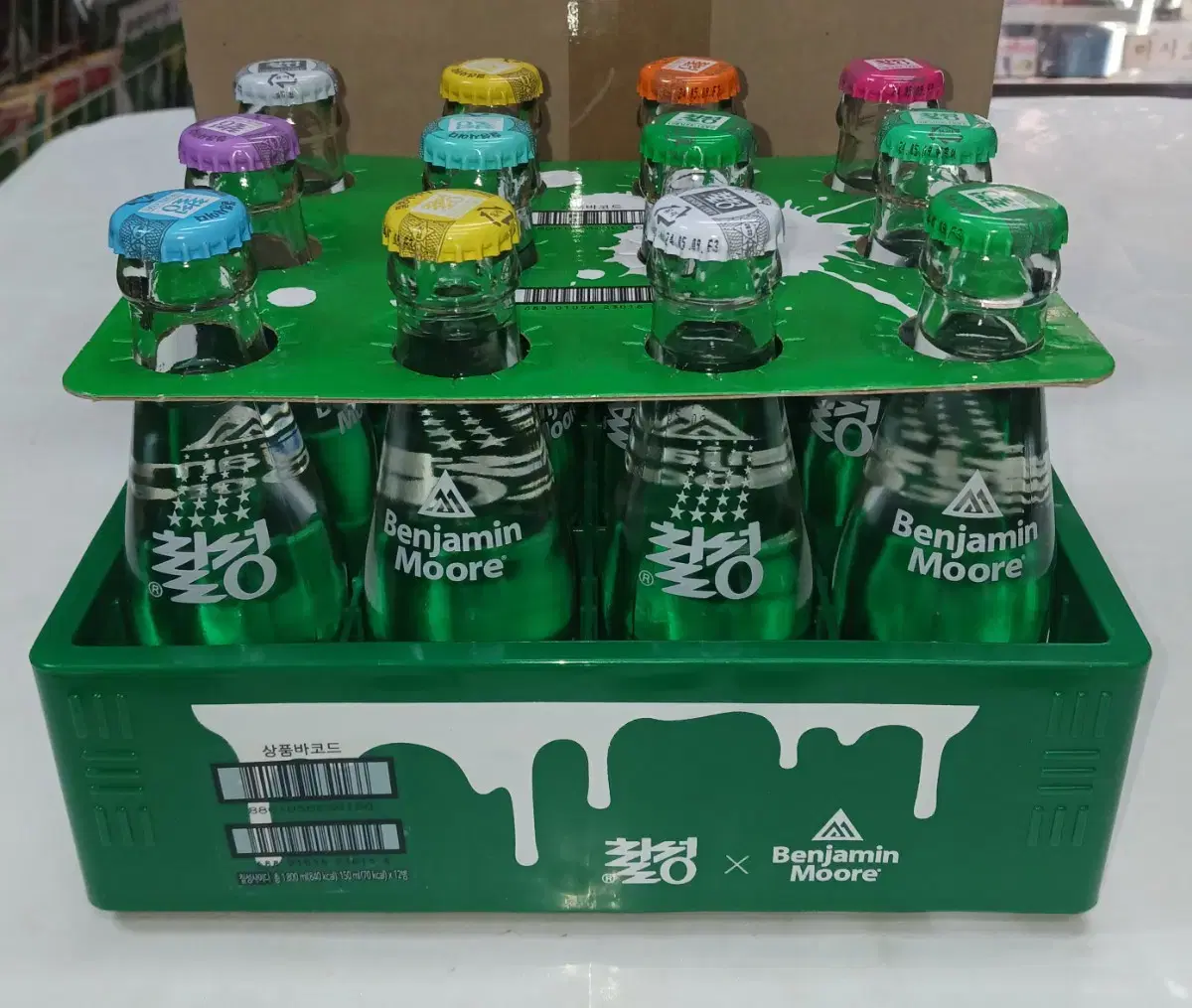Chilsung Cider 150ml Mini Bottle (12 Bottles), Silicone Cap, Removable Sticker, Color