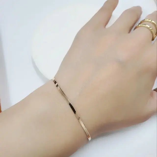 14k 뱀줄 팔찌 2mm  (17cm)