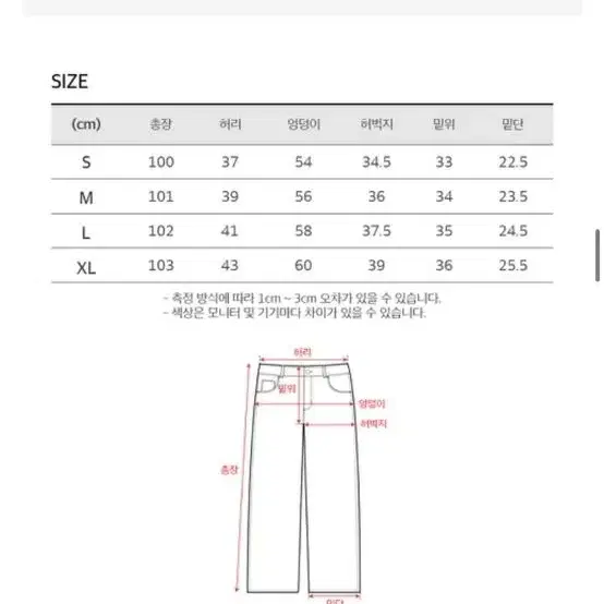 토피 벌룬핏 와이드팬츠 블랙 L