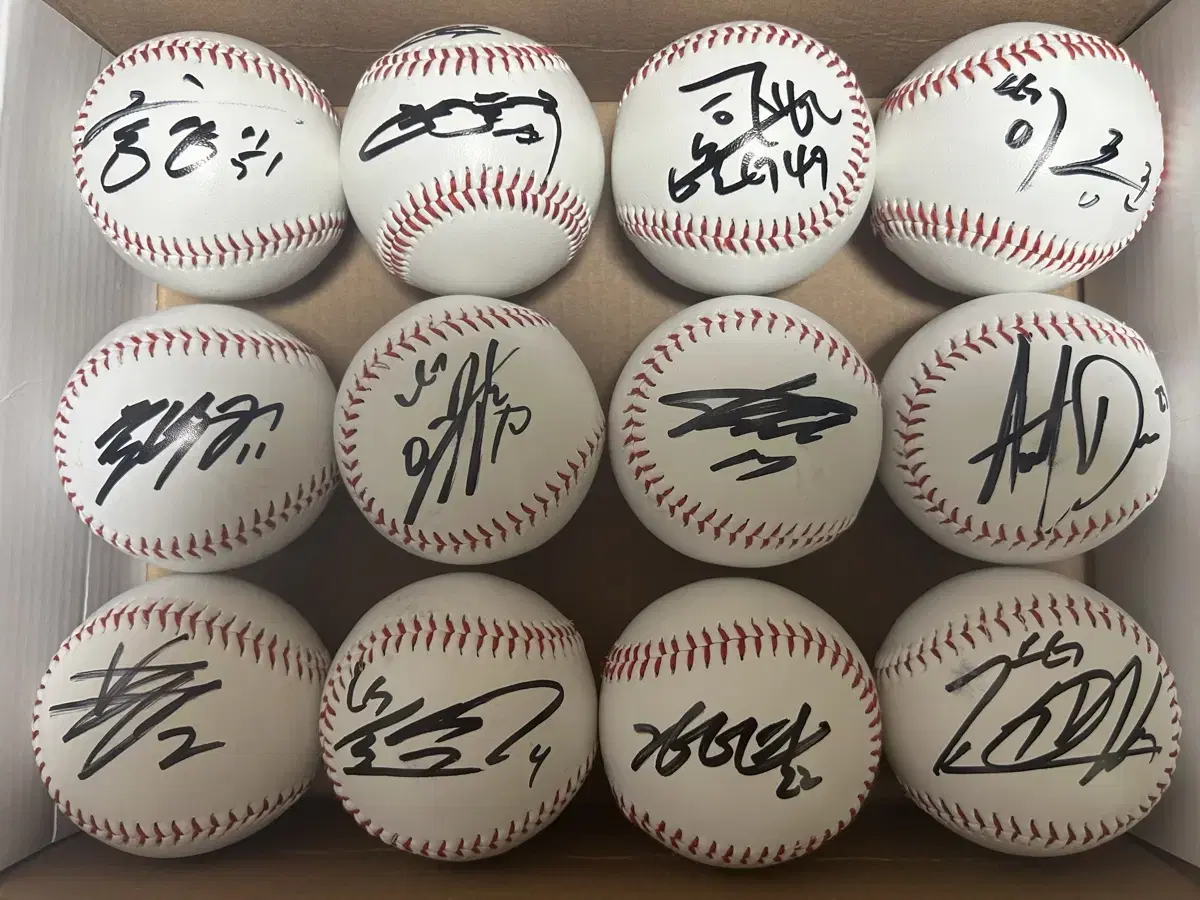 Autographed balls from the entire team