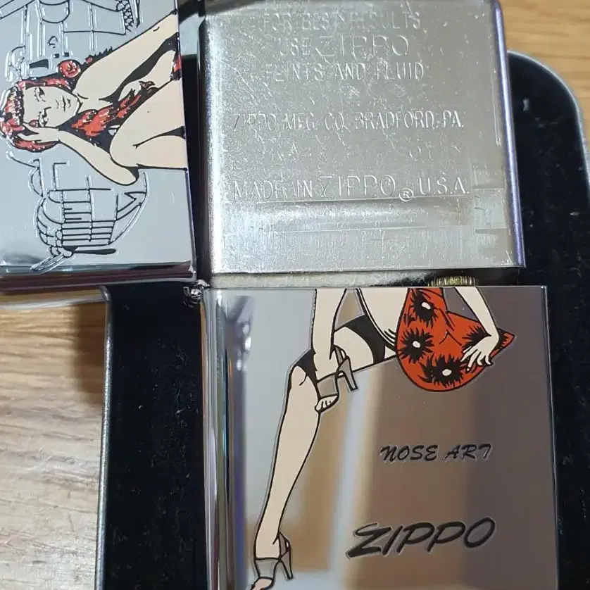 2002년산 Nose Art 지포라이터 zippo lighter