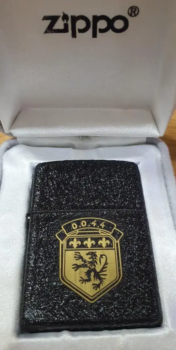 2005년 블랙 크래클 중서 문양 지포라이터 Zippo lighter