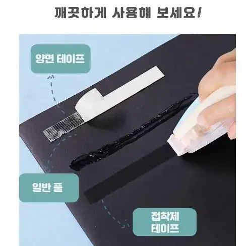 투명 양면 접착제 글루 롤링 풀 테이프