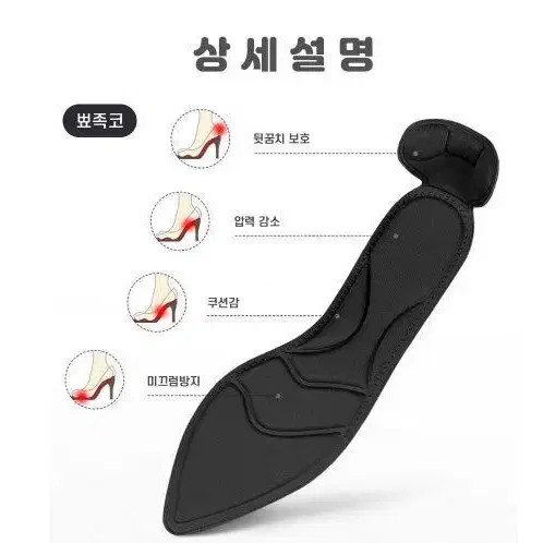 구두 하이힐 발바닥 뒤꿈치 깔창 쿠션 패드