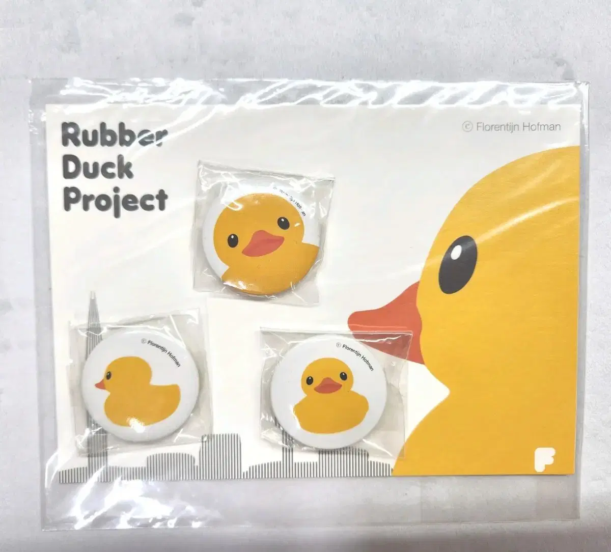 Rubber Duck postcard, magnet set