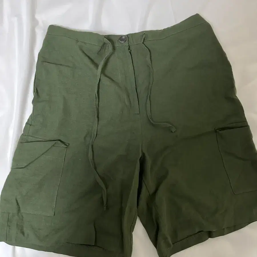 릿킴 LINEN CARGO STRING SHORTS