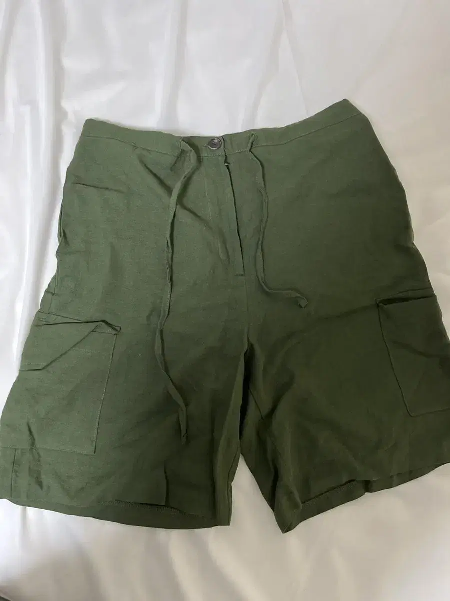 릿킴 LINEN CARGO STRING SHORTS