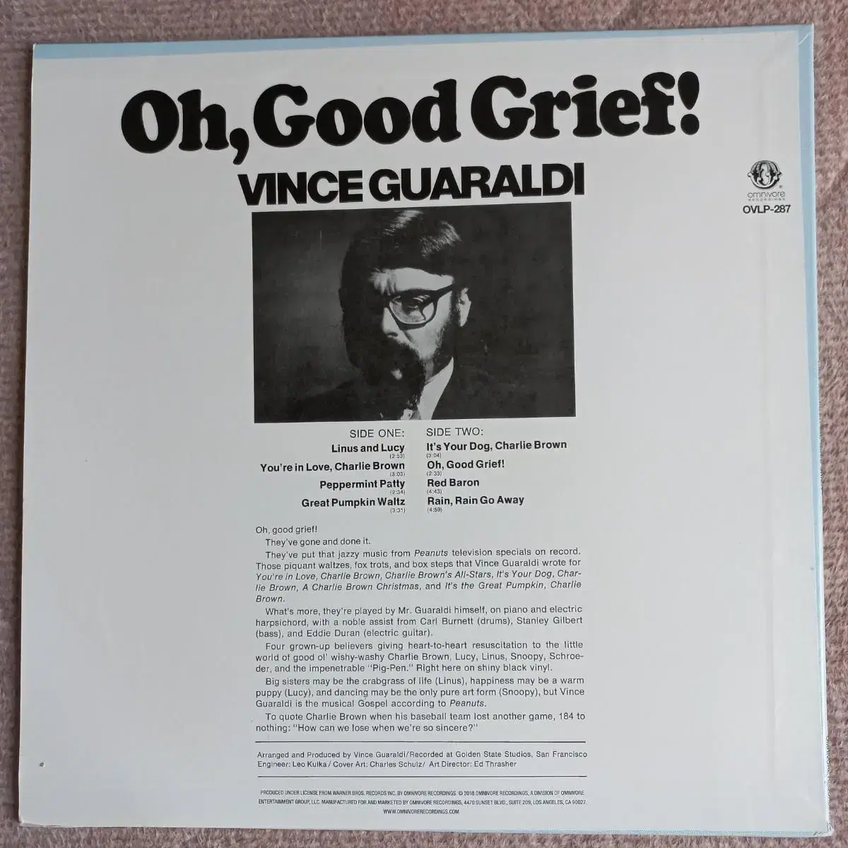 Lp중고 VINCE GUARALDI / OH GOOD GRIEF ! 음반