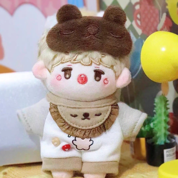 (현물) 10cm 인형옷 턱받이 슈트